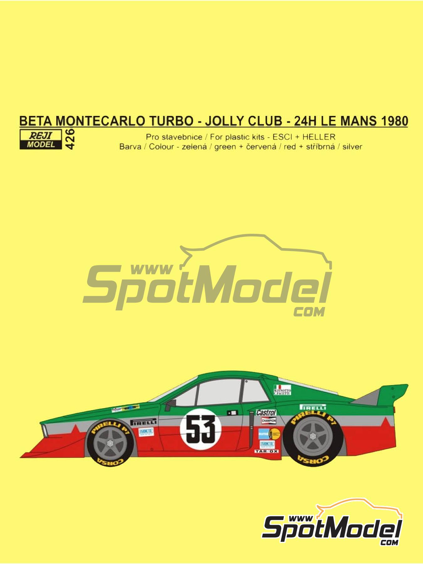 Reji Model 426: Marking / livery 1/24 scale - Lancia Beta